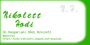 nikolett hodi business card