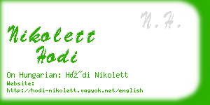 nikolett hodi business card